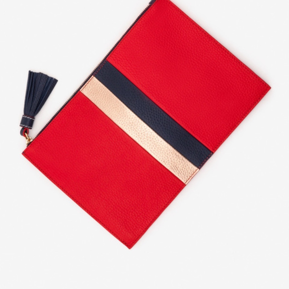 Biden Chic Red Clutch with Tassel